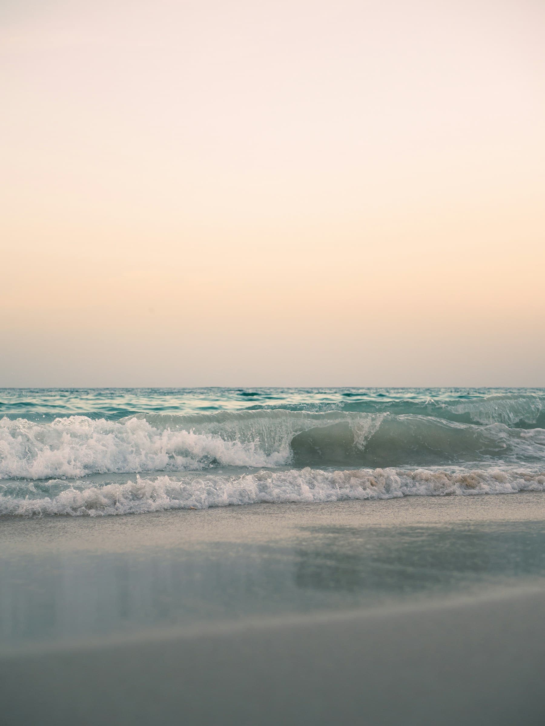 Quiet Punta Cana shore at golden hour
